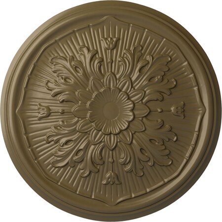 Ekena Millwork Luton Ceiling Medallion (Fits Canopies up to 1 1/8"), Hnd-Painted Mississippi Mud, 15 3/4"OD x 5/8"P CM16LUMMF